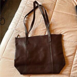 Brown Leather Tote Bag